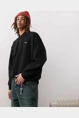 Obey Lowercase logo fleece polo in