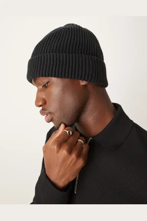 Abercrombie & Fitch Short rib knit beanie in