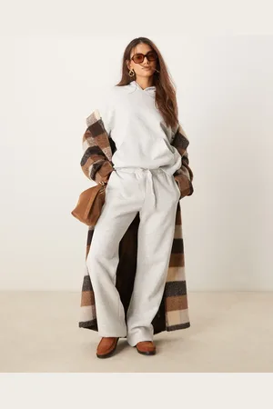 Gina Tricot Loose fit straight leg joggers in light melange