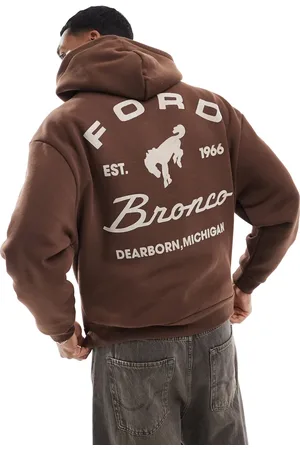 Pull&Bear Ford back printed hoodie in
