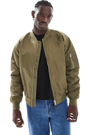 River Island MA1 bomber jacket in khaki