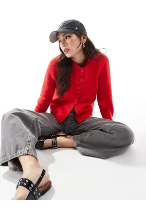Stradivarius Fluffy knit cardigan in