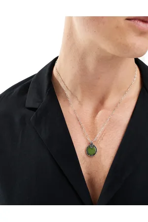 Classics 77 Green stone pendant necklace in