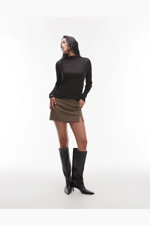 & OTHER STORIES A-line panelled mini skirt with split in