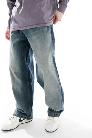 Bershka Super baggy fit jean in casted washed