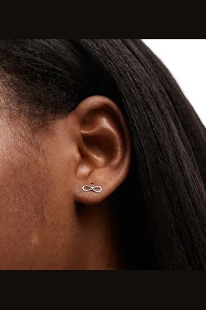 Accessorize Infinity stud earrings in sterling