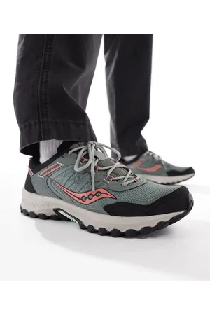 Saucony Originals Grid Peak trainers in agave and peach