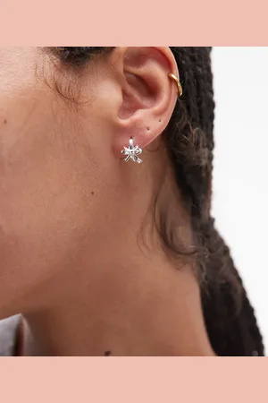 SEOL + GOLD Sterling bow detail huggie hoop earrings