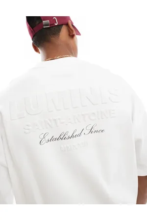 River Island Luminis embossed oversized t-shirt in