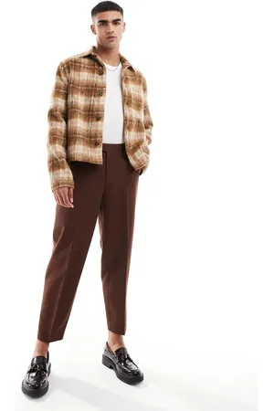 ASOS Wool look check shacket in