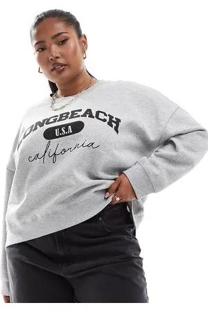 Noisy May Curve Longbeach print sweatshirt in melange