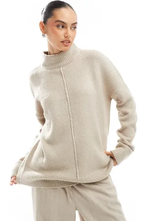 Brave Soul Fluffy knit jumper in beige