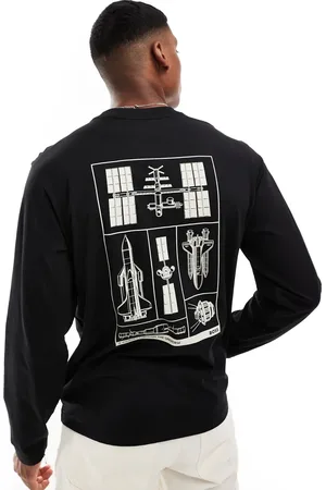 HUGO BOSS Relaxed fit long sleeve t-shirt in with back print