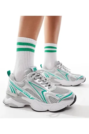 Steve Madden Speedster-E Trainers in Silver &
