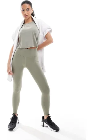 Nike Nike One Training high-waisted 7/8 leggings in khaki