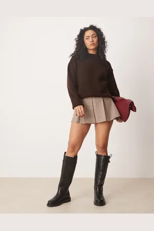 ASOS Pleated mini skirt in check