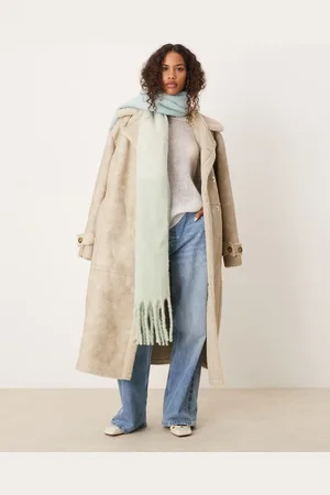 My Accessories Super soft colour block blanket scarf in mint ombre