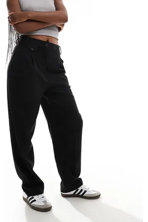 ASOS Tab detail straight leg tailored trouser in
