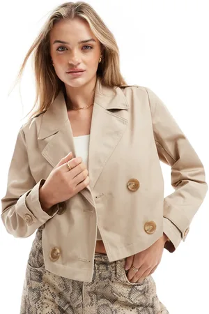 Pimkie Cropped trench coat in beige