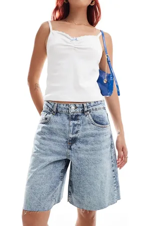 ASOS Denim bermuda short in mid