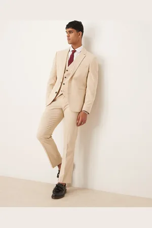 ASOS Slim suit trousers in stone