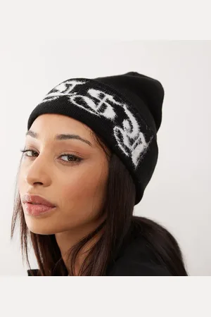 COLLUSION Fluffy logo skater beanie in