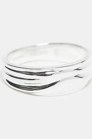 Daisy London Wave chunky ring in sterling