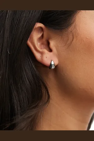 Pieces® Rhinestone mini teardrop earrings in