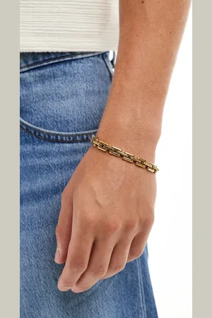 ASOS Waterproof stainless steel square link chain in tone