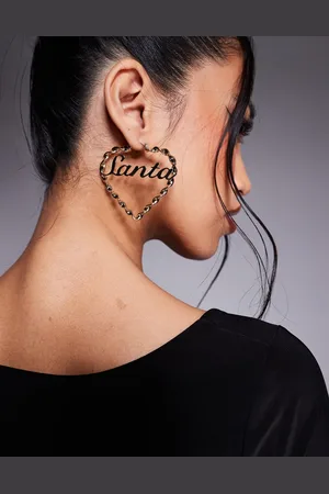 ASOS Christmas hoop earring with santa baby design