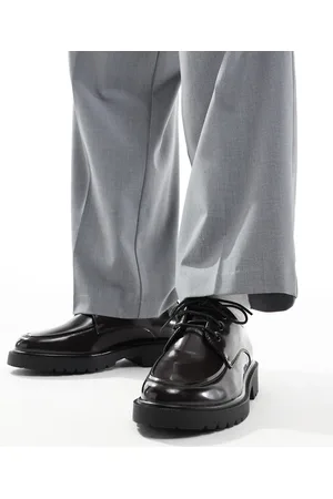 ASOS Chunky lace up derby shoes in with apron