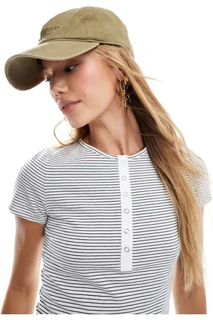 Miss Selfridge Popper t-shirt in navy and white stripe