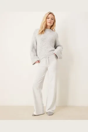 Gina Tricot Slim low waist sweatpant joggers in light melange