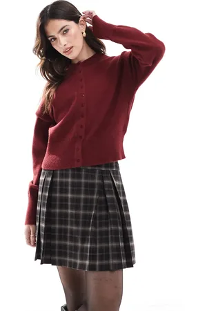 ASOS Pleated mini skirt in check