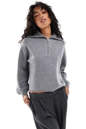 Stradivarius Quarter zip jumper in