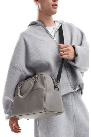 ASOS Faux leather small holdall bag in