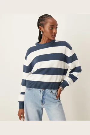 Pimkie Crew neck jumper in navy stripe