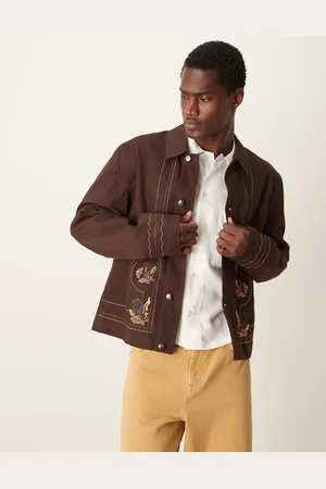 ASOS Embroidered harrington jacket in