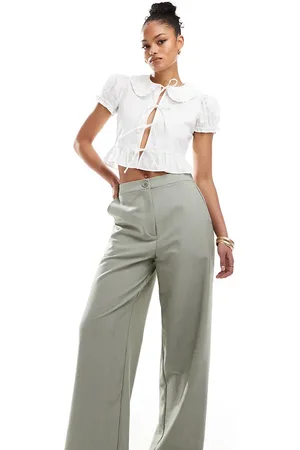 ASOS ASOS DESIGN Tall relaxed tailored trousers in olive