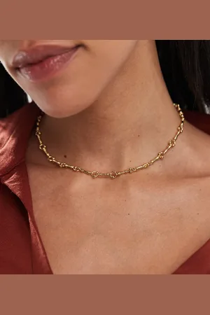ASOS Short necklace with textured chain in vintage