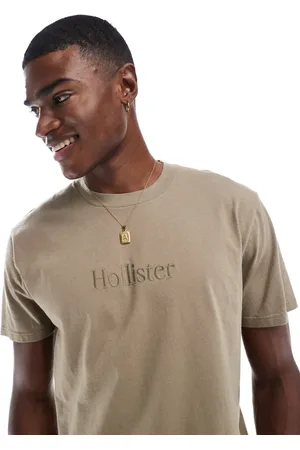 Hollister Short sleeve logo surf t-shirt in beige