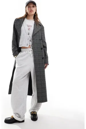 Miss Selfridge Check trench coat