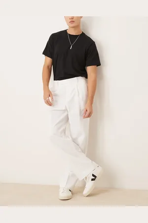 ASOS Smart wide leg trousers with front pleat in