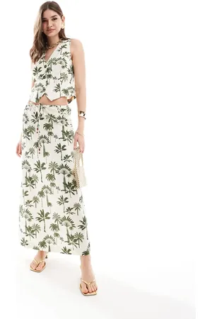 Never Fully Dressed Amy maxi skirt co-ord in palm print