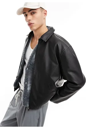 Cotton On Cotton On faux leather harrington jacket in vintage