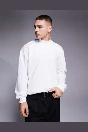 ASOS Oversized heavyweight high neck long sleeve t-shirt in