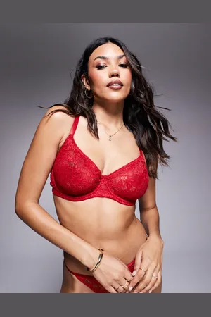 ASOS Fuller Bust Margot lace underwired bra with tie up detail in