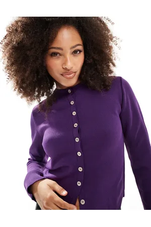ASOS Compact cardigan in plum