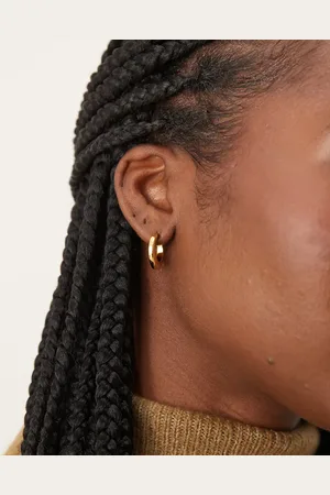 Daisy London Chunky hoop earrings in 18ct plated brass