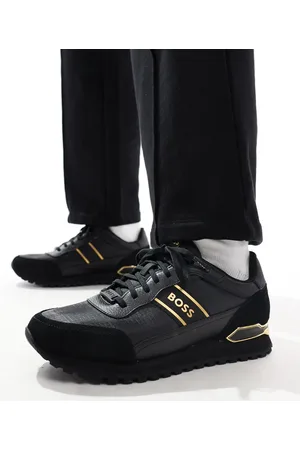 HUGO BOSS BOSS parkour runner trainers in and gold